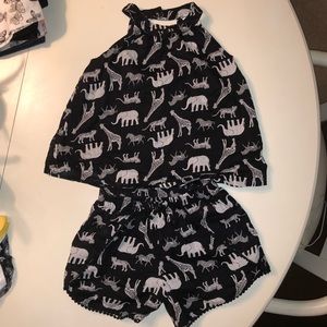 Girls shorts-top set